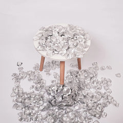 500pc Silver Rose Petals, Artificial Flower Petals Fake Rose, Silver Artificial Silk Rose Petals for Wedding, Proposal
