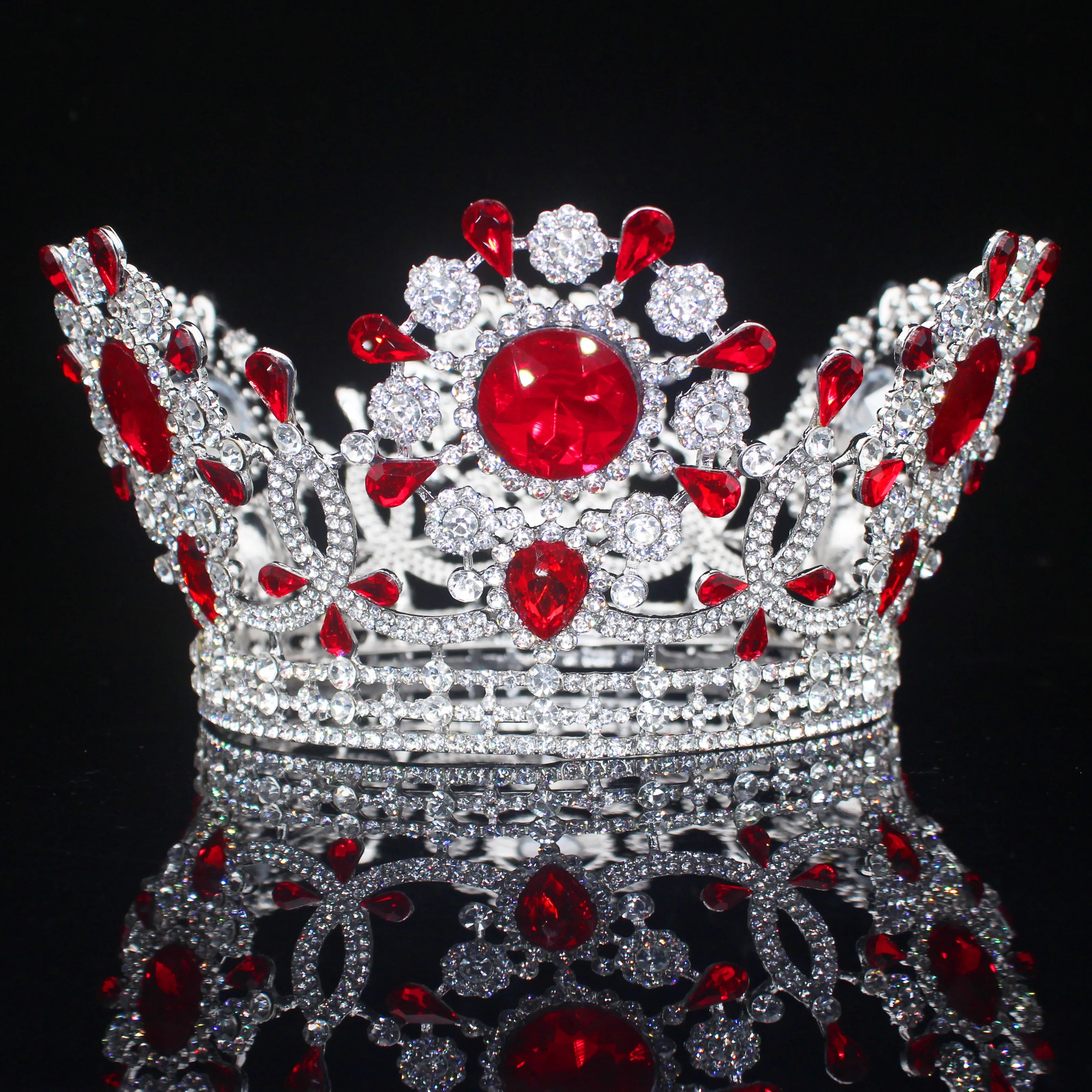 Royal Crystal King Crown Bride Tiaras and Crowns Queen Hair Jewelry Pageant Prom Diadem Headpiece Bridal Head Accessories