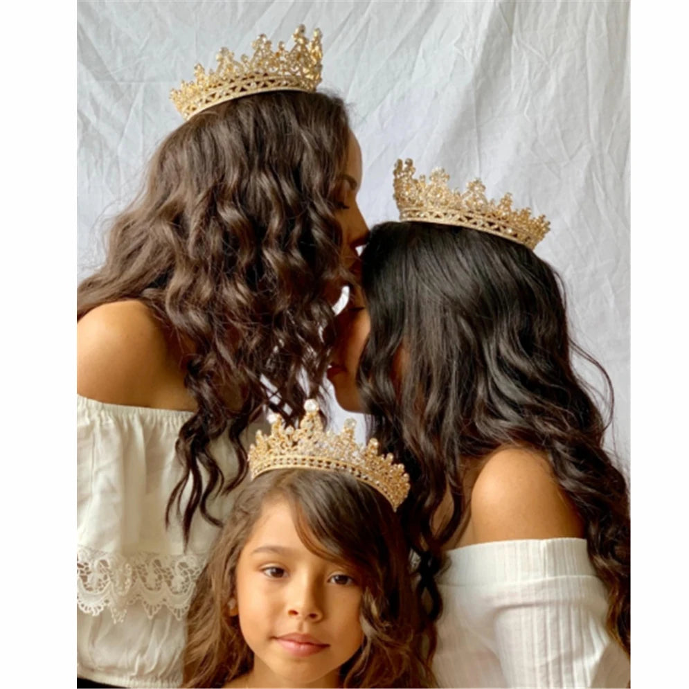 Royal Crystal King Crown Bride Tiaras and Crowns Queen Hair Jewelry Pageant Prom Diadem Headpiece Bridal Head Accessories