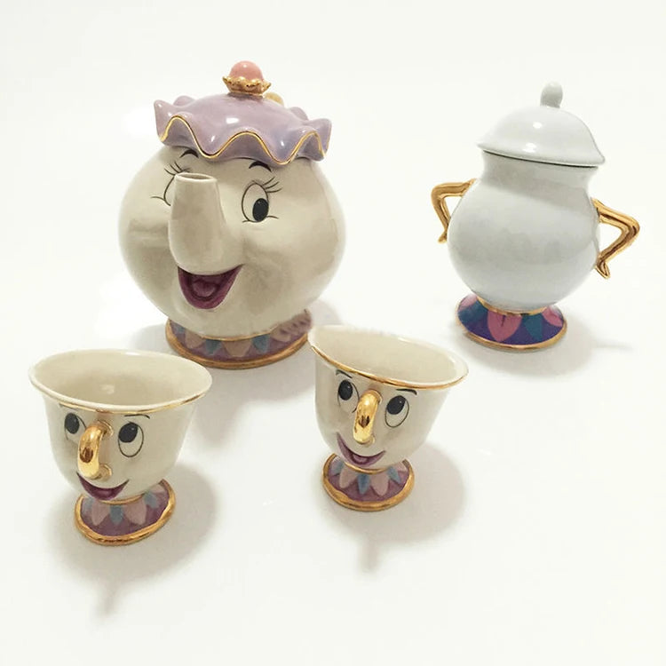 Cartoon Tea Set Teapot Sugar Bowl Pot Set Coffee Cup Kettle for Friend Gift