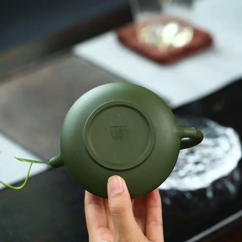 230CC Real Handmade Green Kettle Yixing Purple Clay Teapot Puer Tea Set Kung Fu Zisha Teaware Free Shipping