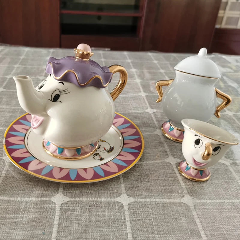 Cartoon Tea Set Teapot Sugar Bowl Pot Set Coffee Cup Kettle for Friend Gift