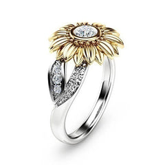 2025 Fashion Jewelry Sunflower Rings for Women Party Girl Gift Jewelry Accessories Cute Women Rings