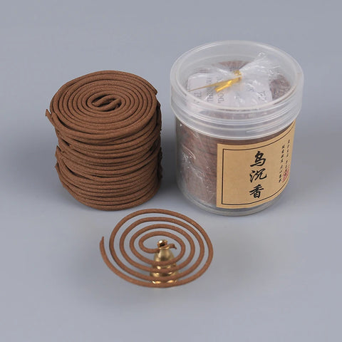 48pcs/box Natural Coil Incense Aromatherapy Fragrance Indoors Indian Buddhist Sandalwood Incense Without Censer