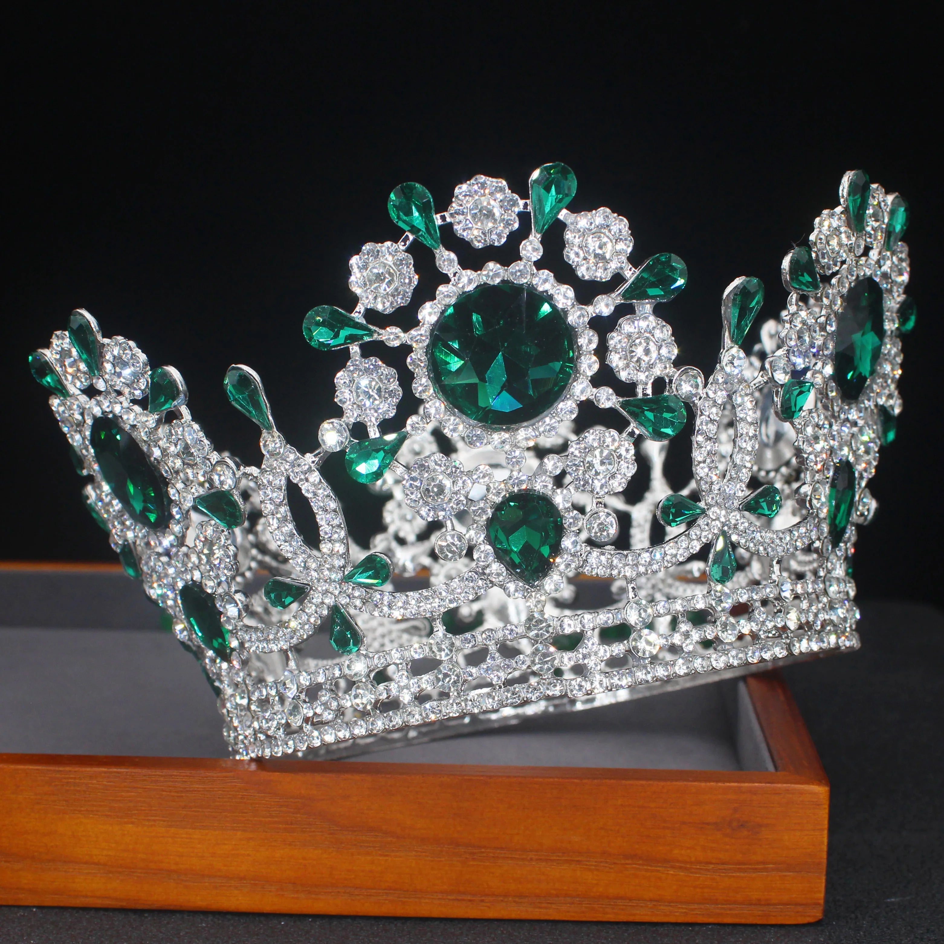 Royal Crystal King Crown Bride Tiaras and Crowns Queen Hair Jewelry Pageant Prom Diadem Headpiece Bridal Head Accessories