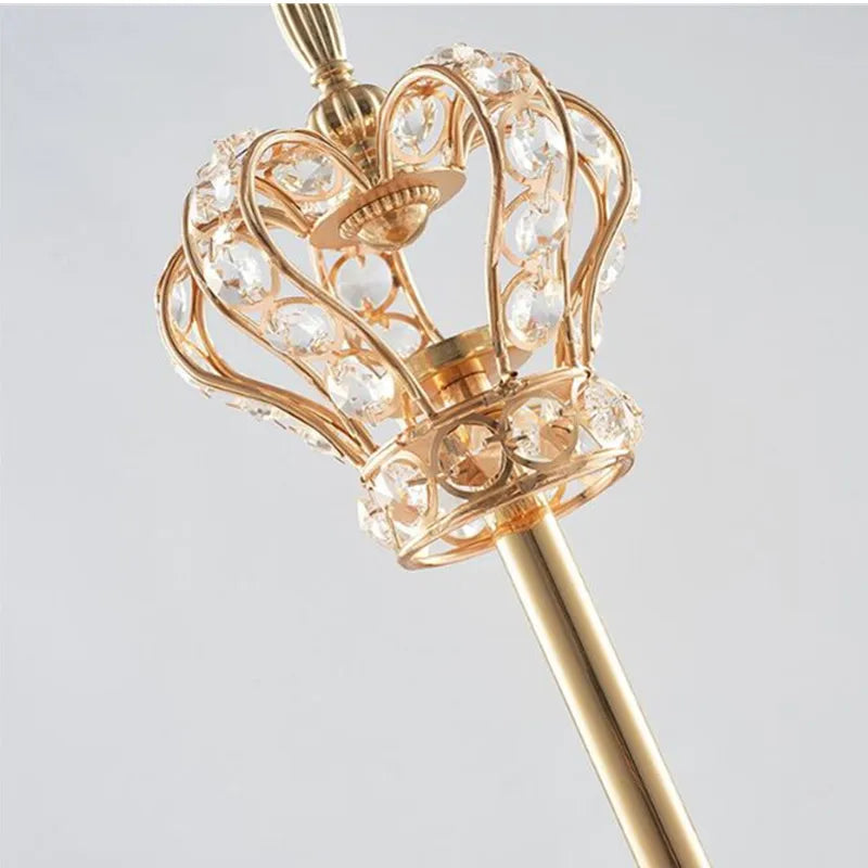 Crystal Crown Candlestick, Handmade Iron Candlestick, Wedding Props, Home Decoration, Retro
