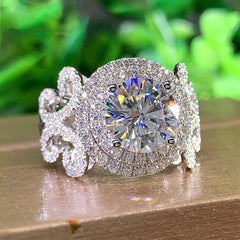 Aesthetic Design Women's Wedding Rings with Brilliant Cubic Zirconia Stone Graceful Proposal Engage Rings Fashion Jewelry