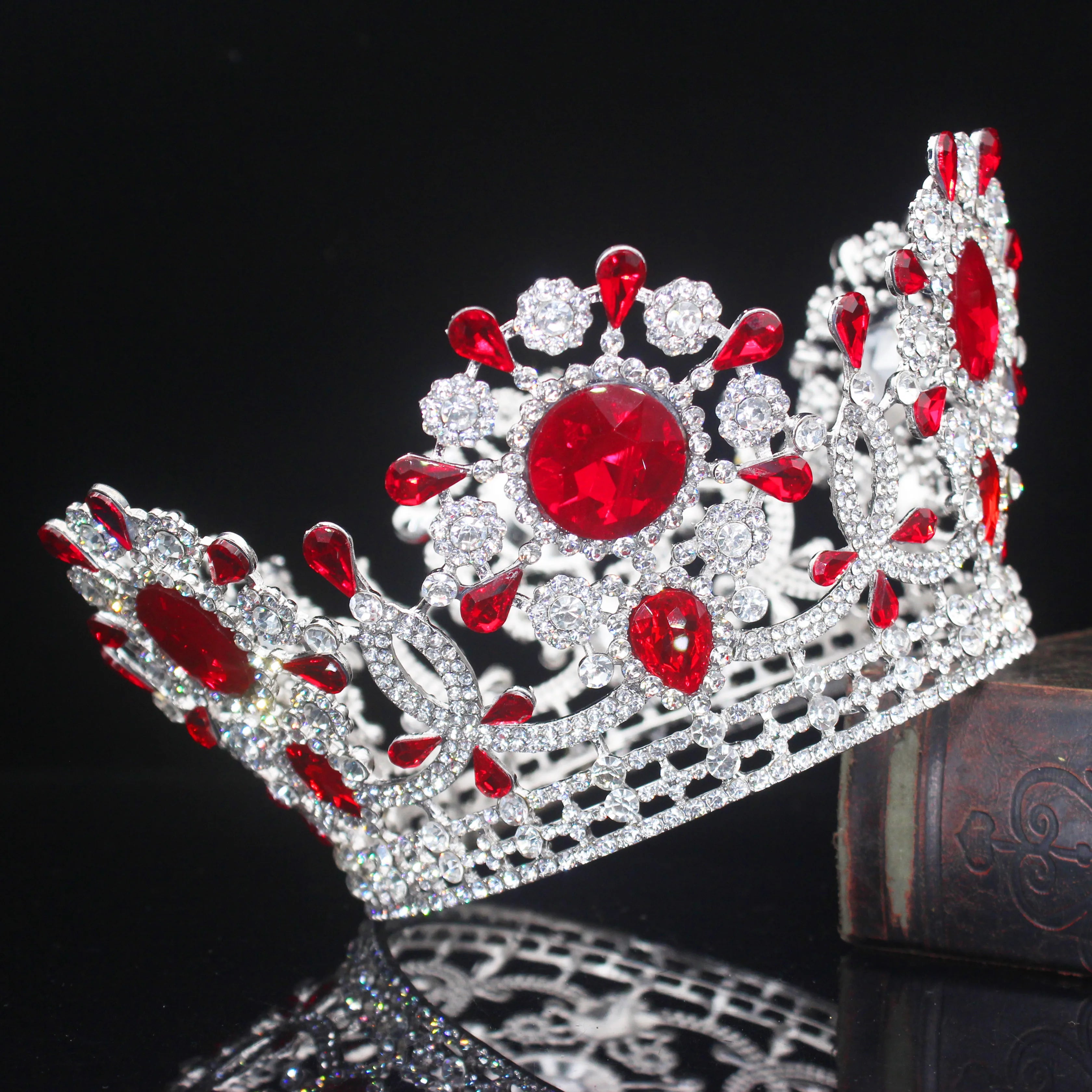 Royal Crystal King Crown Bride Tiaras and Crowns Queen Hair Jewelry Pageant Prom Diadem Headpiece Bridal Head Accessories