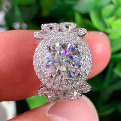 Aesthetic Design Women's Wedding Rings with Brilliant Cubic Zirconia Stone Graceful Proposal Engage Rings Fashion Jewelry