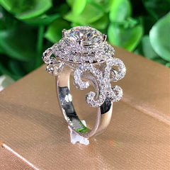 Aesthetic Design Women's Wedding Rings with Brilliant Cubic Zirconia Stone Graceful Proposal Engage Rings Fashion Jewelry