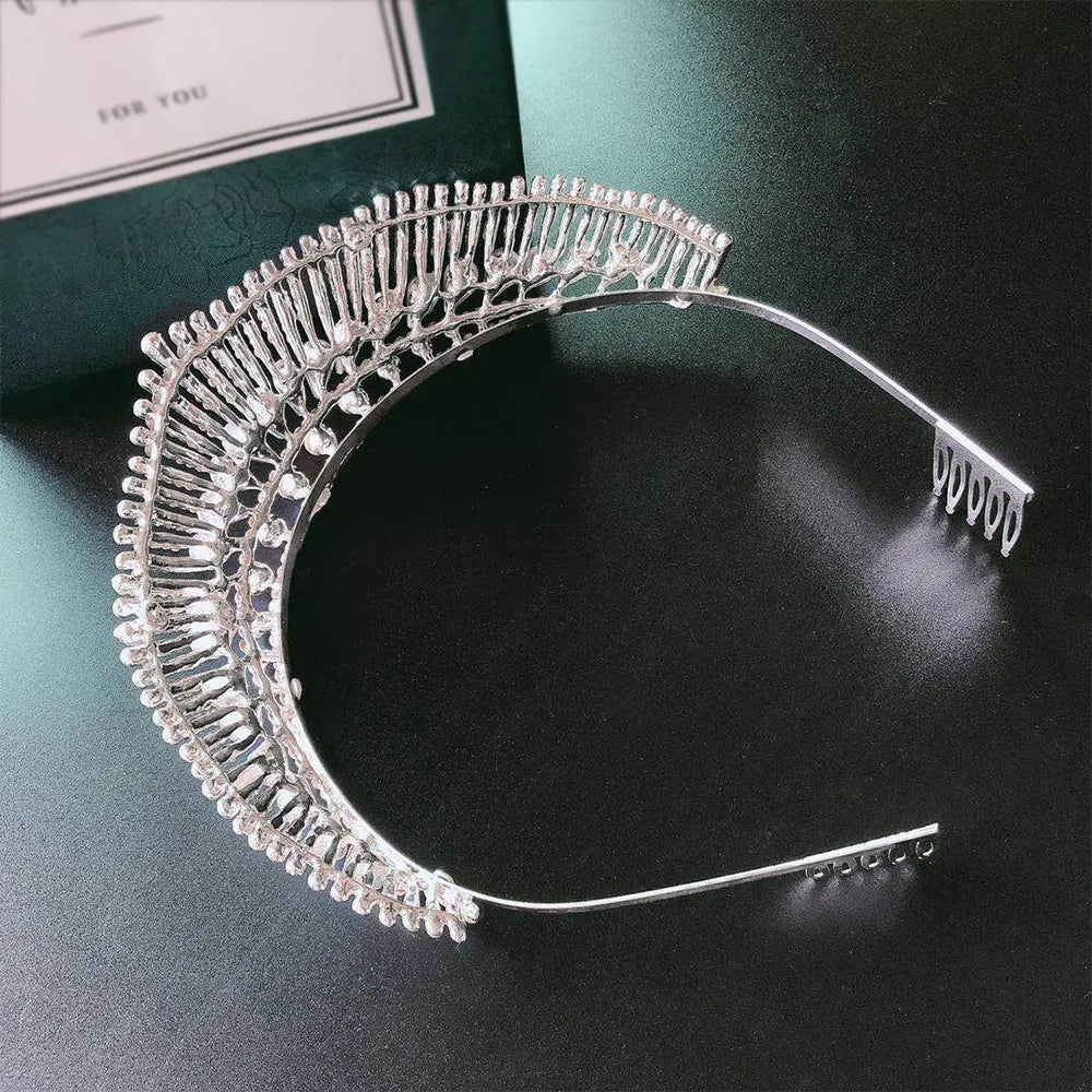 Baroque Luxury AB Color Crystal Peacock Wedding Tiara Crown With Comb Rhinestone Pageant Diadem Headpiece Bride Hair Accessories