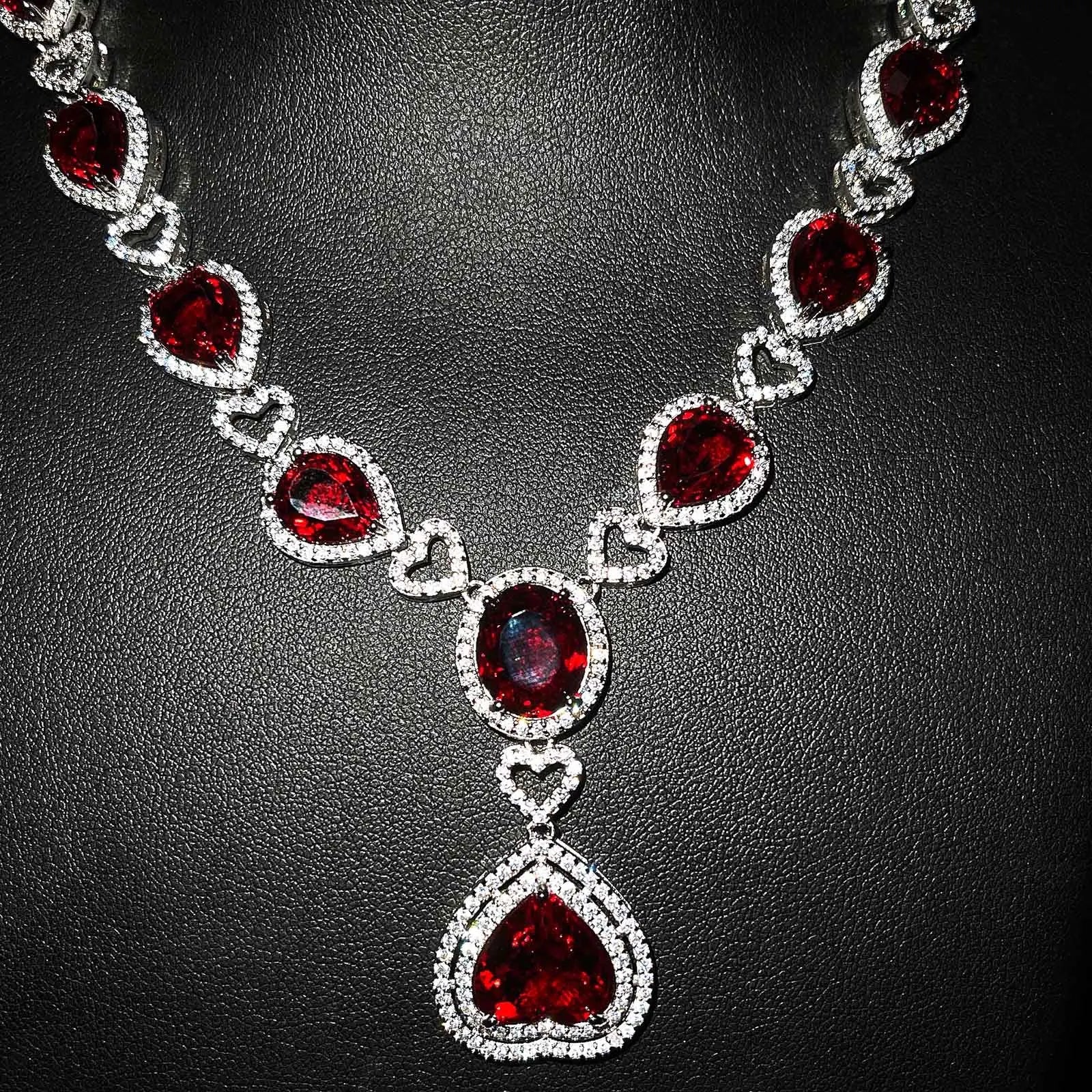 TITANIC Heart of the Ocean Necklaces for Women Romantic Crystal Chain Pendant Necklaces Bracelets Valentine's Day Jewelry Gift