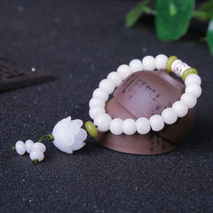 108 White Jade Bodhi Roots Bracelet Womens Lotus Leaf Multi-layer Beads Fashion Bracelet Buddha Charm Yoga Necklace Dropshipping