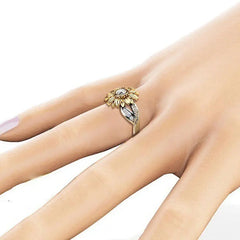 2025 Fashion Jewelry Sunflower Rings for Women Party Girl Gift Jewelry Accessories Cute Women Rings