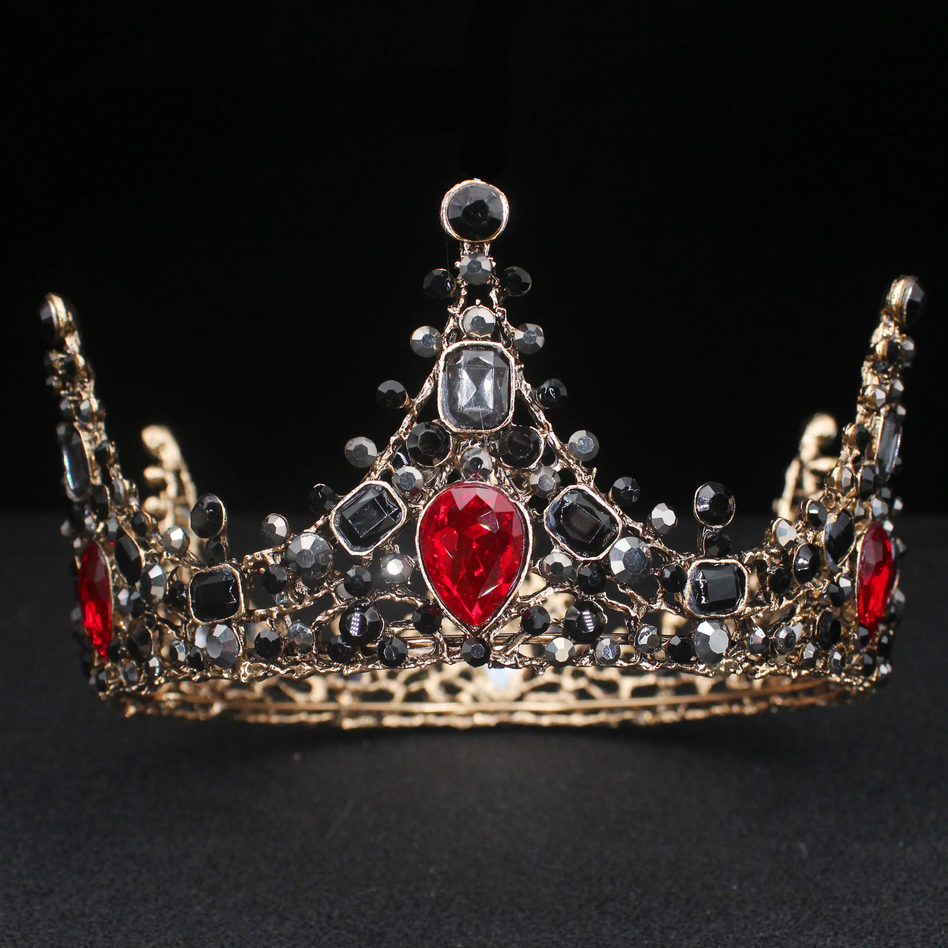 Royal Crystal King Crown Bride Tiaras and Crowns Queen Hair Jewelry Pageant Prom Diadem Headpiece Bridal Head Accessories