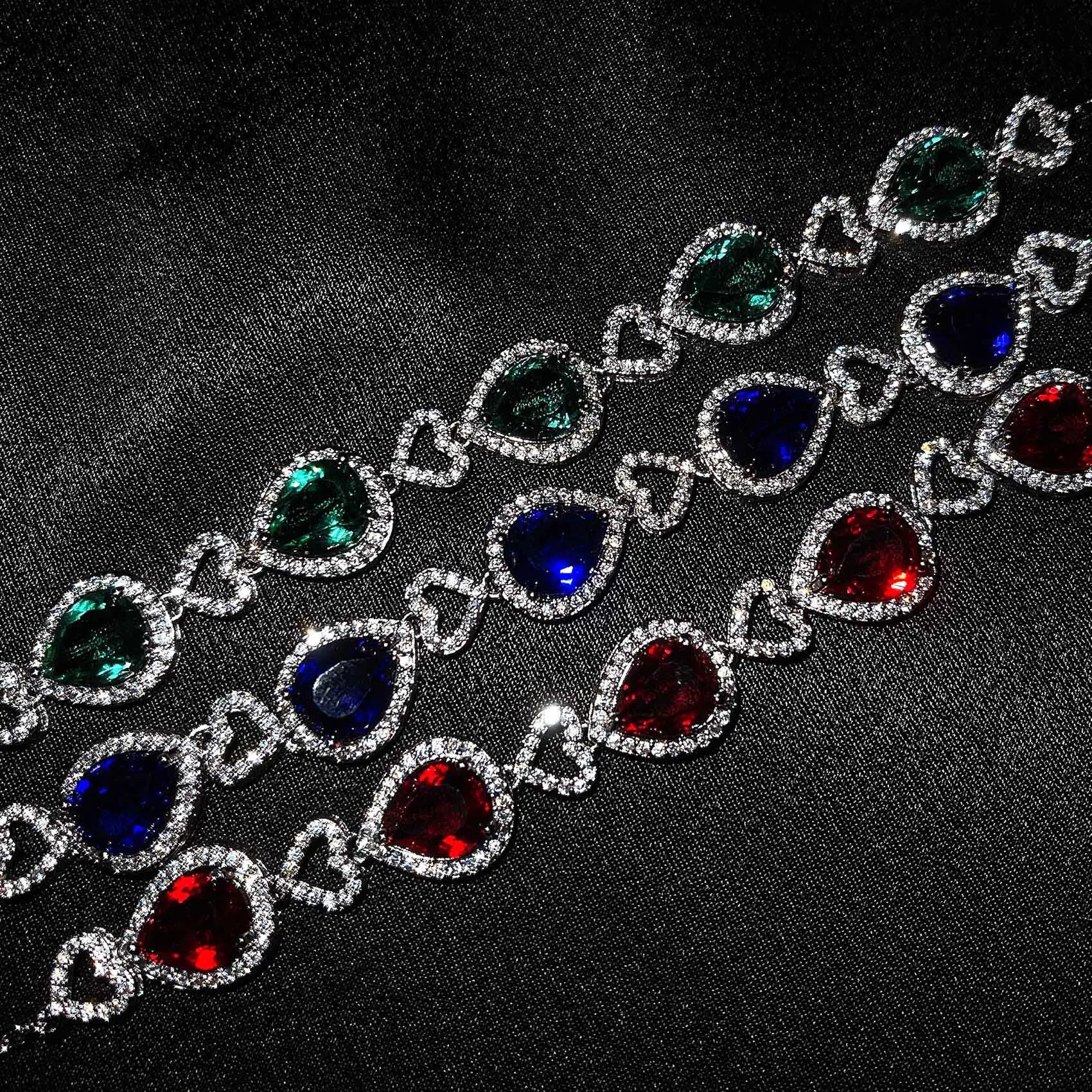 TITANIC Heart of the Ocean Necklaces for Women Romantic Crystal Chain Pendant Necklaces Bracelets Valentine's Day Jewelry Gift