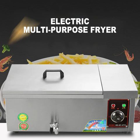 12L 3000W Electric Fryer Stainless Steel French fries Chicken Frying Machine Commercial Food Turkey Deep Fryer