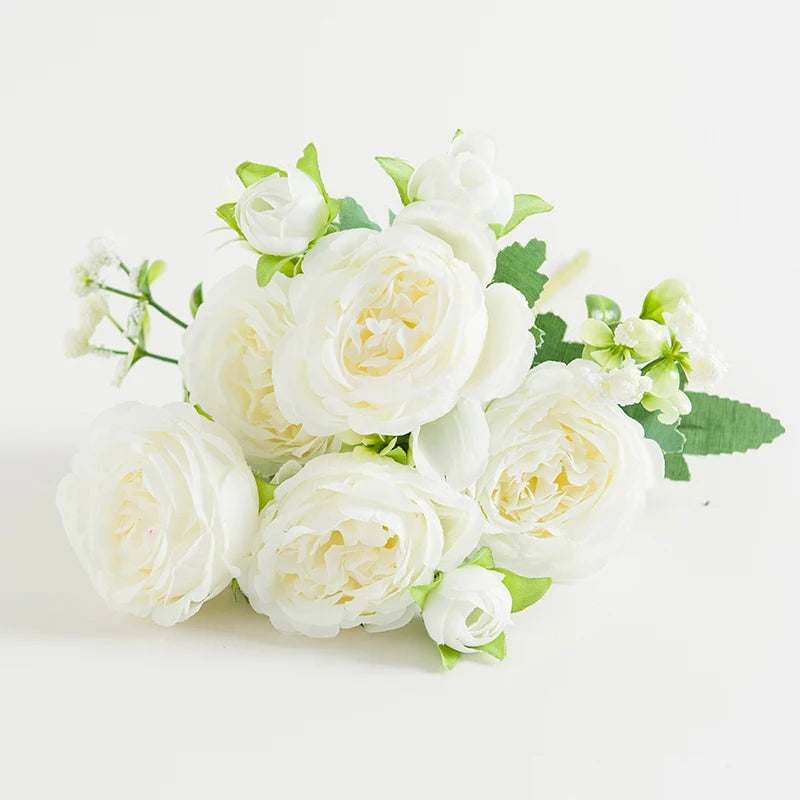 1/3pcs Artificial Flower silk Peony rose Bouquet for Home decor Table vase Wedding bridal bouquet Decoration diy gift Hot sales