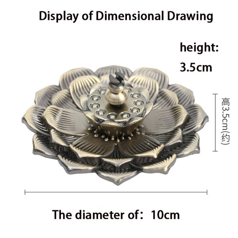 New 1PC Alloy Incense Burner Stick Holder Plate Buddhism Lotus Censer Bronze Nasturtium Incense Burner