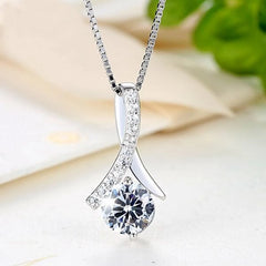 Gift for Wife Necklace Husband Fashion Crystal Necklace Femal Soulmate Pendant Necklaces Girl Jewelry Christmas Birthday Gifts