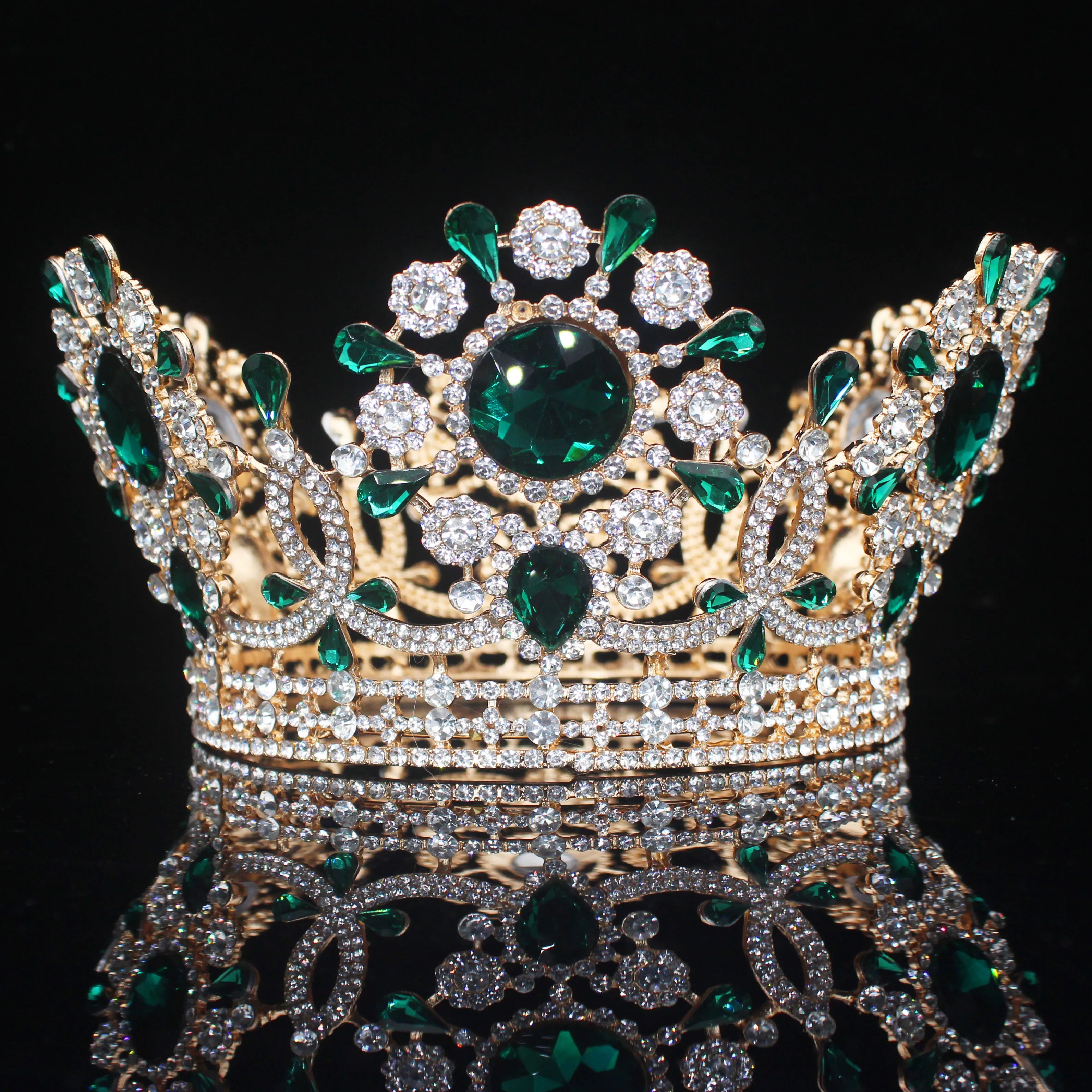 Royal Crystal King Crown Bride Tiaras and Crowns Queen Hair Jewelry Pageant Prom Diadem Headpiece Bridal Head Accessories