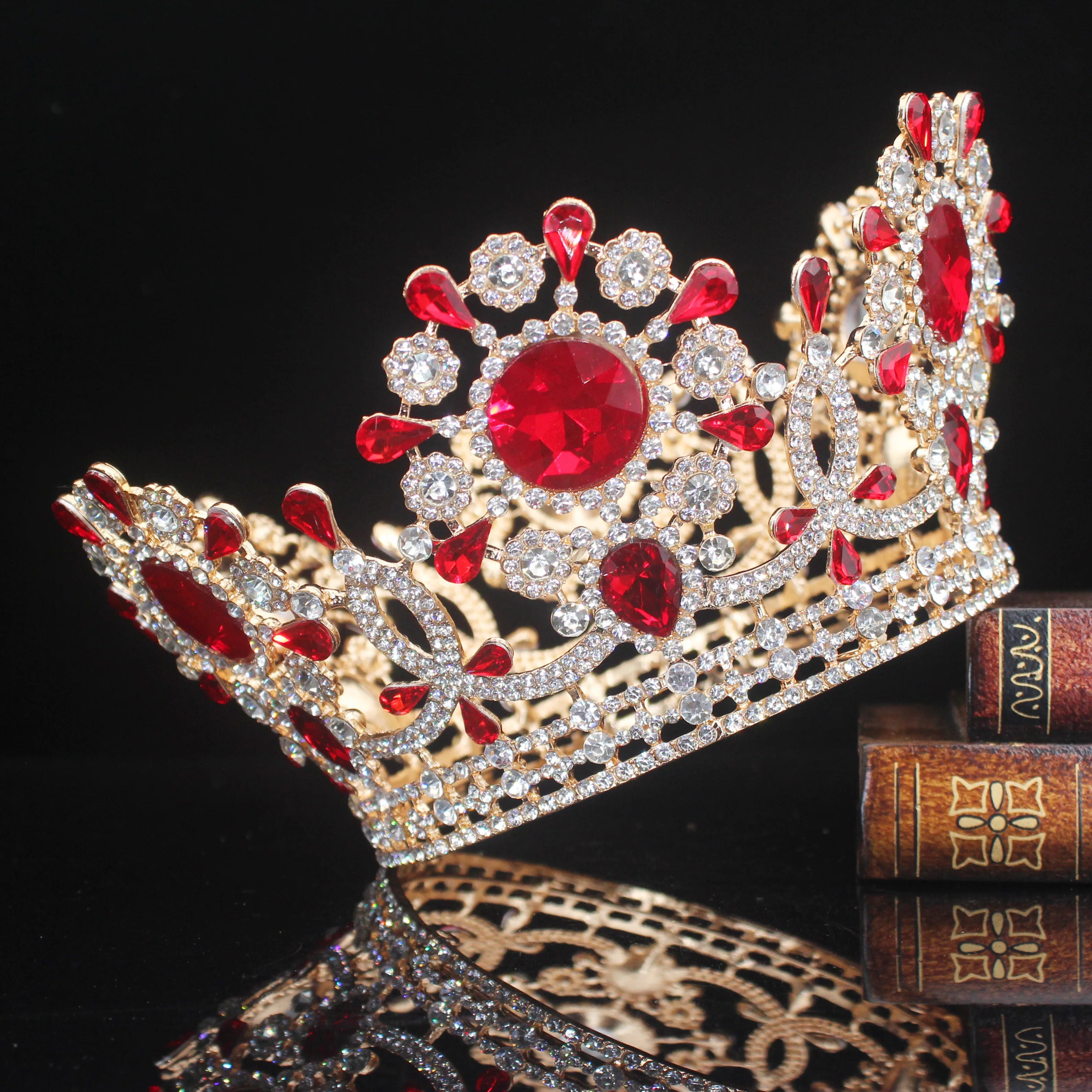 Royal Crystal King Crown Bride Tiaras and Crowns Queen Hair Jewelry Pageant Prom Diadem Headpiece Bridal Head Accessories