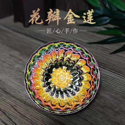 Bingqingyujie silver-plated peacock cup, Jianzhan teacup, master cup, sunflower gold cup, silver jianzhan tea cup