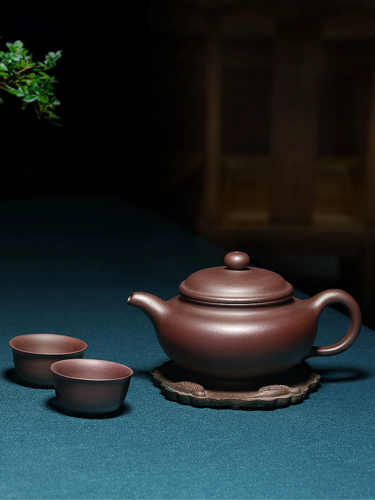 Authentic Yixing Purple Clay Pot Famous Pure Handmade Large and Small Capacity Antique Single Tea Set Set Household Teapot