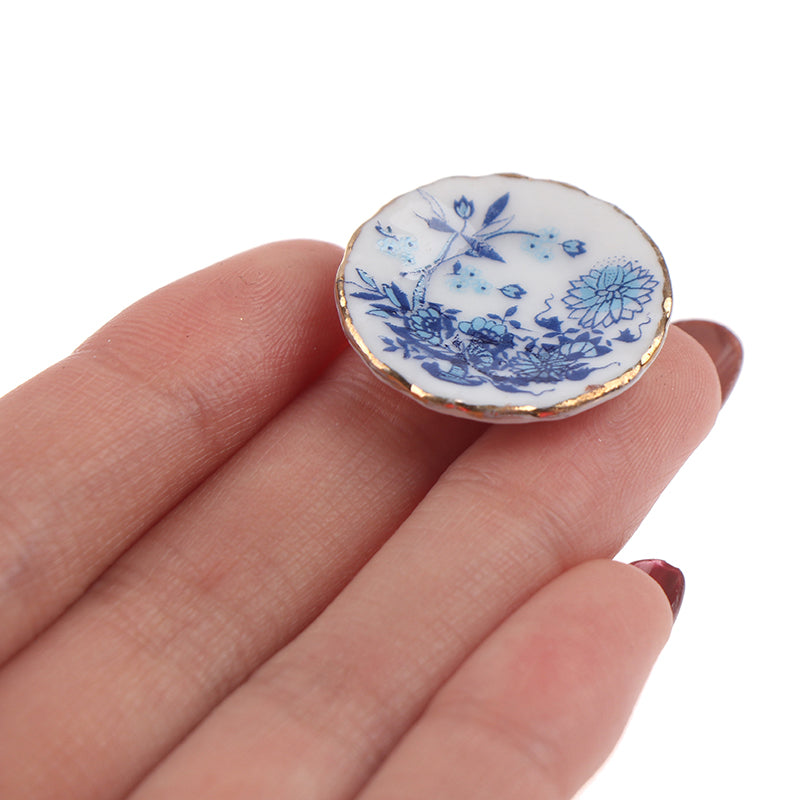 15Pcs 1:12 Dollhouse Miniature Tableware Porcelain Ceramic Tea Cup Set Model Kitchen Accessories For Doll House Decor Toys Gift