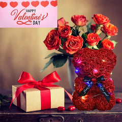 1pc Artificial Rose Bear Flower a Gift for Women Christmas Valentine's Day Birthday Anniversary Supplies  Party Decoration