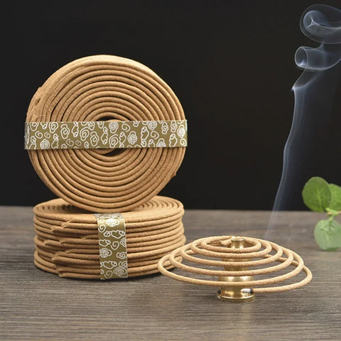 48pcs/box Coil Incense Aromatherapy Indian Home Fragrance Indoors Bedroom Toilet Buddhist Sandalwood Incense Without Censer