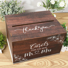 Wedding Card Box with Lid Wood Gift Card Box for Wedding Reception Rustic Envelope Money Box DIY Rustic Wedding Party Supplies