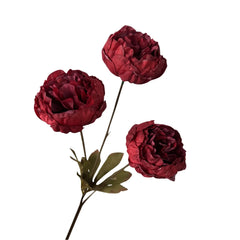 3heads Peony Cored Peony Artificial Flower Fake Rose Wedding Living Room Decoration