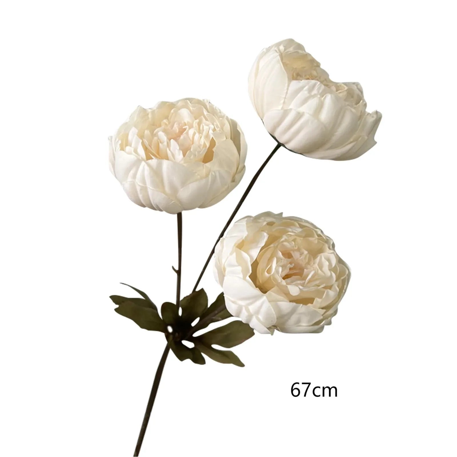3heads Peony Cored Peony Artificial Flower Fake Rose Wedding Living Room Decoration