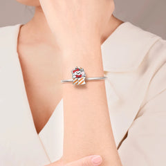 Christmas Series 925 Sterling Silver Gift Box Elk Crystal Ball Love Hot Air Balloon Charms Fit DIY Bracelet Necklace Holiday