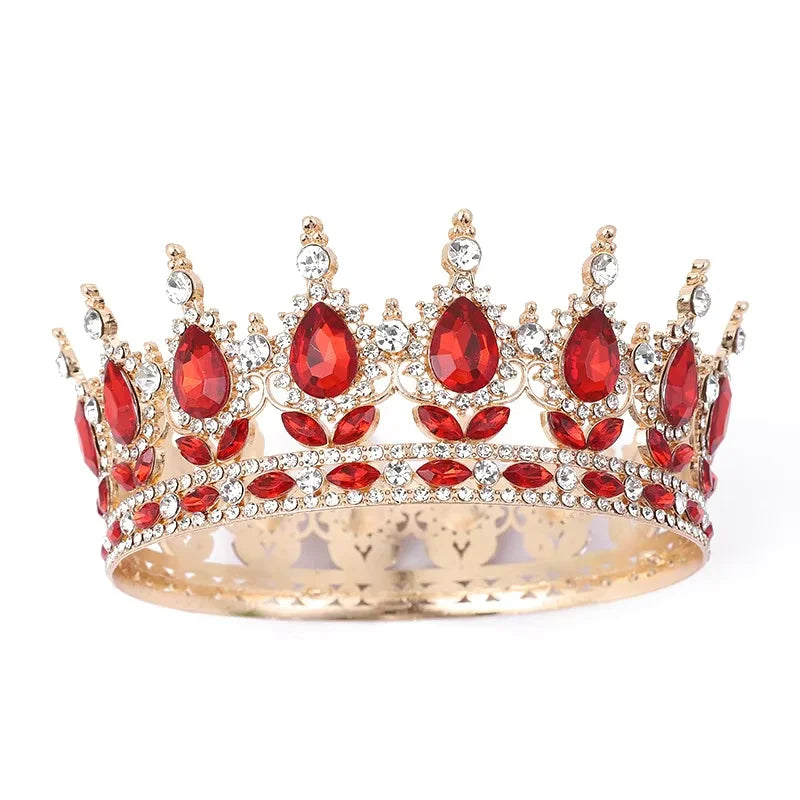 Beautiful Crystal Large Crown Cake Decoration Crown Cake Topper for Gril Birthday Party Cake Decorations