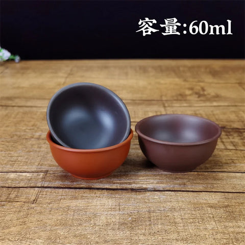 Yixing Raw Ore Purple Clay Teacup Meditation Cup Boutique Handmade Tea Bowl Master Tea Cup Chinese Zisha Tea Set 60ml