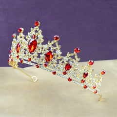 Princess Crown Crystal Tiara Girls Hair Accessories High-end Atmosphere Dance Performance Birthday Gift Crown