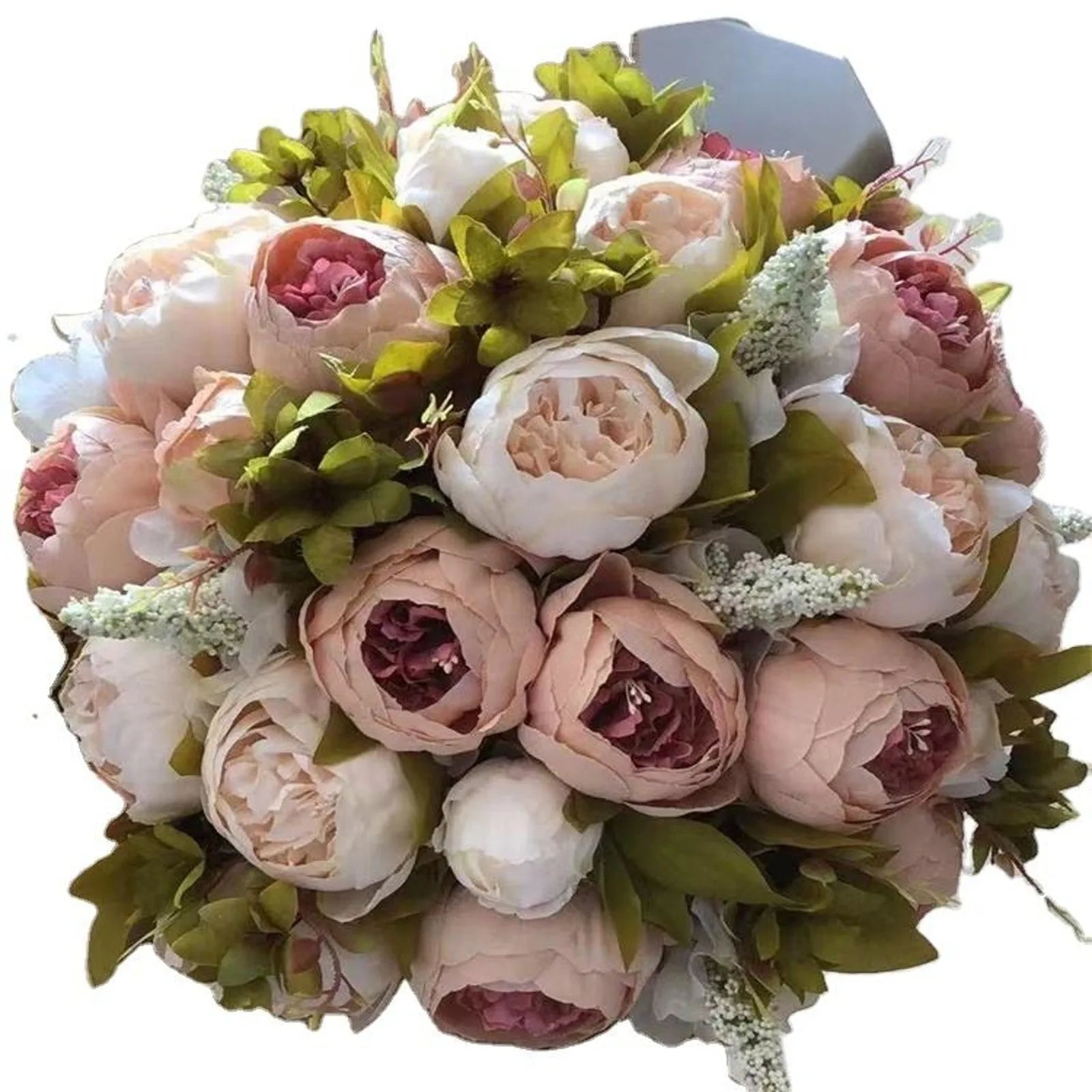 15 Heads Vintage Silk Flowers Retro Tea Roses Artificial Flowers Bride Bouquet For Wedding Decoration Home Fake Flowers A3050