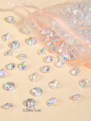 50PCS Diamond Table Acrylic Crystal Scatter Gemstones Are Used to DIY Fill Vases for Birthday Gift Party Table Decorations