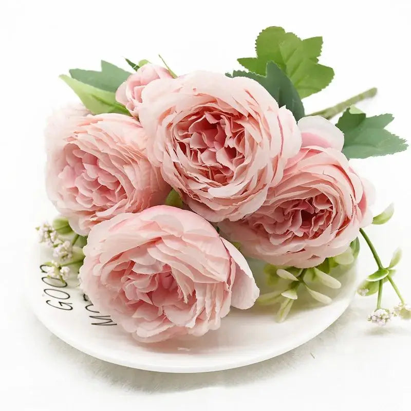 1/3pcs Artificial Flower silk Peony rose Bouquet for Home decor Table vase Wedding bridal bouquet Decoration diy gift Hot sales