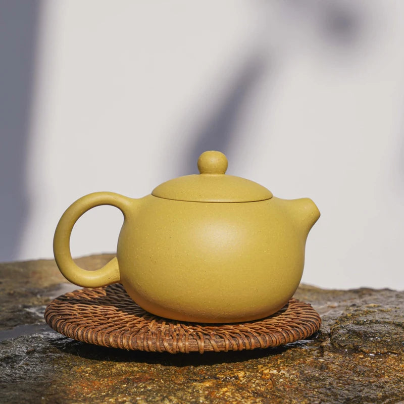 Chinese Clay Teapot with Ball Hole, Handmade Tea Pots Zisha Segment Mud Xishi Yixing Purply, Chinese Kongfu Pots New, 1PC, 200ml