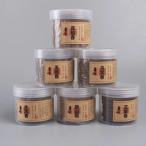 48pcs/box Natural Coil Incense Aromatherapy Fragrance Indoors Indian Buddhist Sandalwood Incense Without Censer