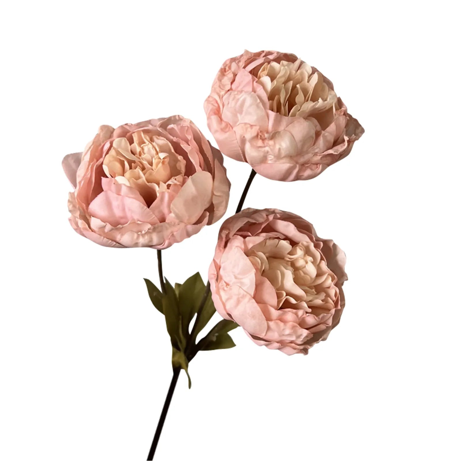 3heads Peony Cored Peony Artificial Flower Fake Rose Wedding Living Room Decoration