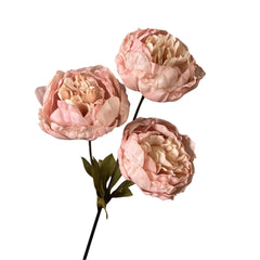 3heads Peony Cored Peony Artificial Flower Fake Rose Wedding Living Room Decoration