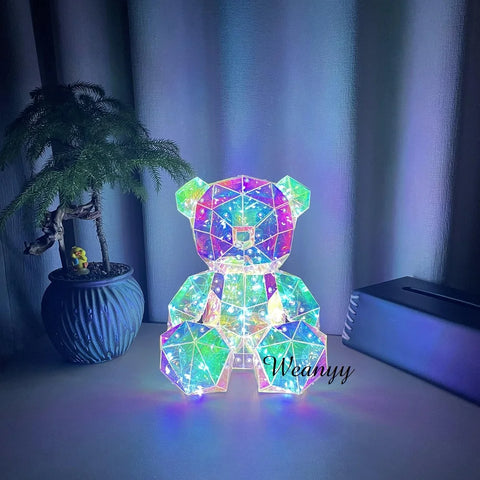 Night Ambient LED Light 3D Twinkle Luminous Teddy Bear