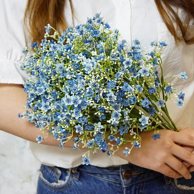 Artificial Flower Gypsophila Festival Party Wedding Bride Bouquet Outdoor Garden Garland Home Vase Table Handmade Diy Gift Decor