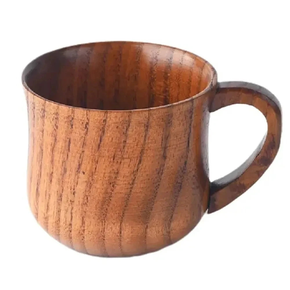 1pc Wooden Mugs  Vintage Teacup Handmade Wood Mug Coffee Espresso Tea Cups, Tea cup Trumpet cup For Kitchen Living Room