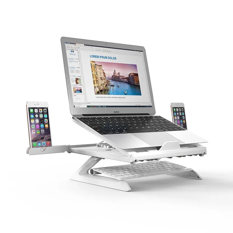 3C Founder Cross Border Laptop Stand Heat Dissipation Folding Elevating Laptop Vertical Elevating Stand Aluminum Alloy Base 2024