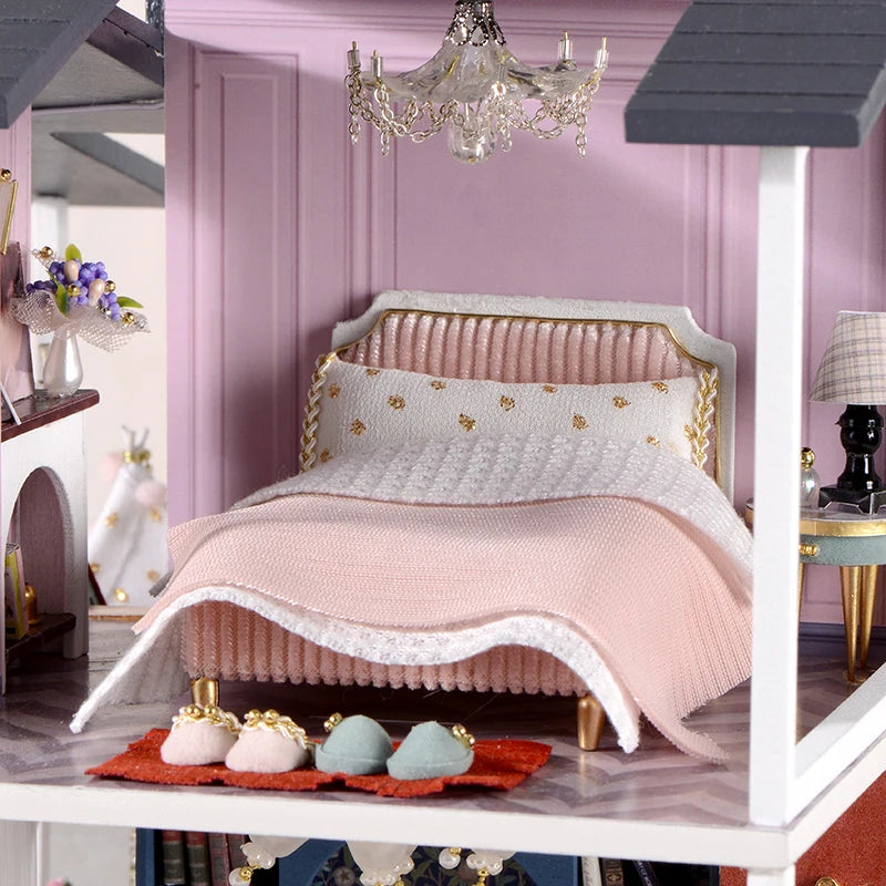 Children's wooden creative handmade DIY small villa toys 14+teenagers' adult birthday gifts for romantic girlfriends' houses